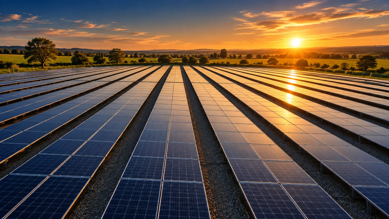 Usina fotovoltaica industrial em telhado comercial com engenheiro em inspeção